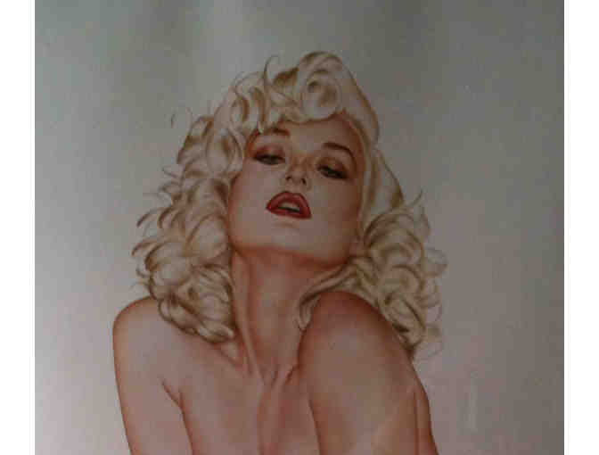 An Olivia framed pinup art: Lithograph Signed Limited Edition