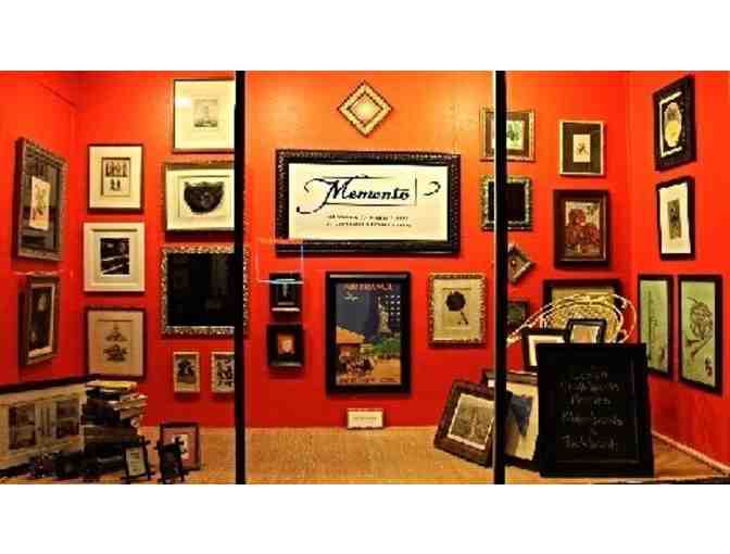 MEMENTO Framing: $100 gift certificate