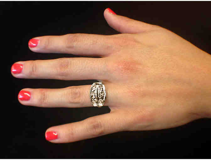 Art Deco Ring, Circa 1940 - Set in 14K WG with 6 Diamonds