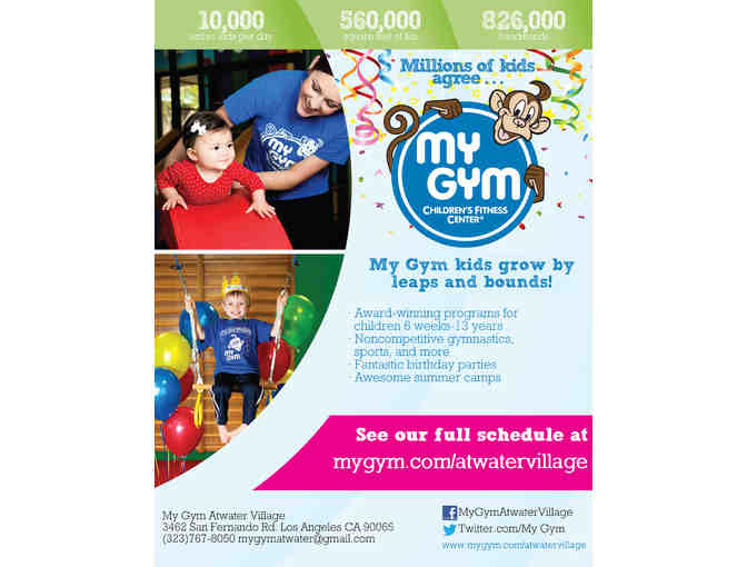 My Gym Atwater: 4 weeks Gym Classes + Lifetime My Gym Membership