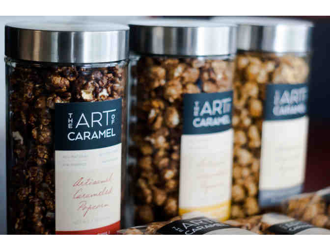 The Art of Caramel: Custom 3 Glass Jar Set Luxury Caramel Popcorn