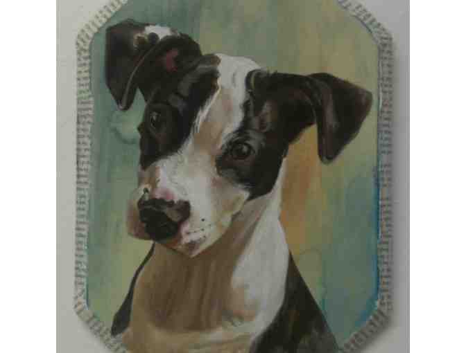 Pet Portraits by Edi: Custom Painted Pet Portrait, 8x10 on wooden panel