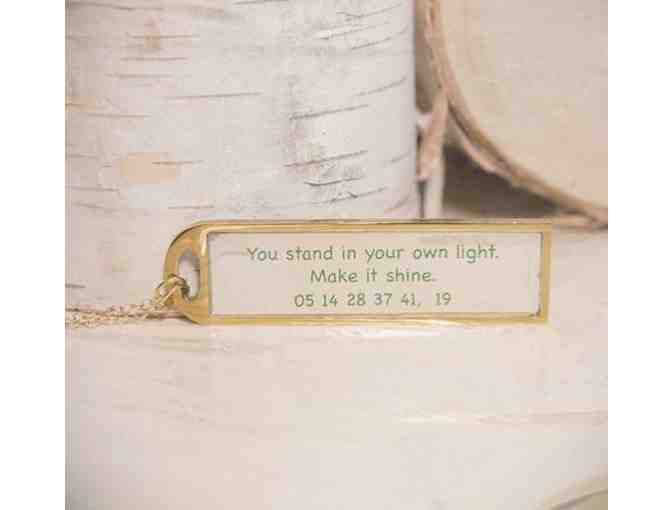 FortuneByDesign  pendant necklace: 'You Stand in Your Own Light'