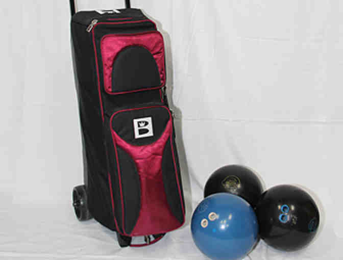 Brunswick Bowling Bag and 3 Bowling Balls - Photo 1