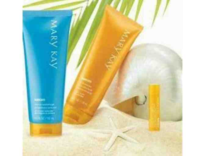 Mary Kay - Bronze Tanning Lotion, after Sun lotion, and two $10 Gift Cards.