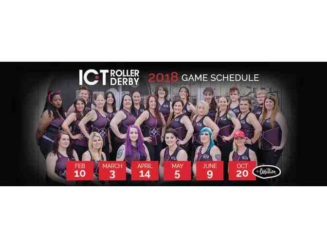ICT Roller Derby, 4 tickets to a home game June 9th, 2 tshirts, 2 koozies, & key chain.