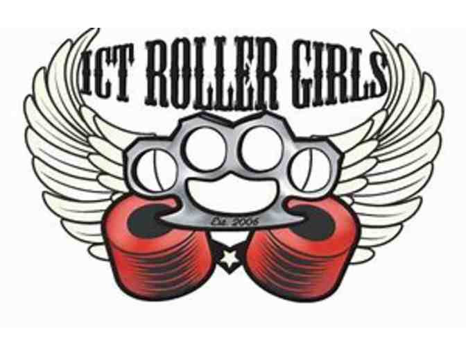 ICT Roller Derby, 4 tickets to a home game June 9th, 2 tshirts, 2 koozies, & key chain.