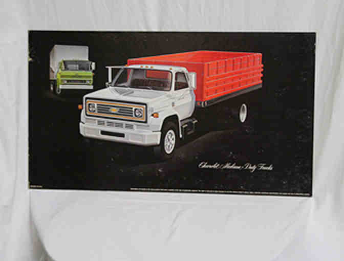 Set of 10 1975-76 Chevrolet showroom posters on heavy cardboard, 18' x 32'.