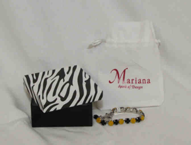 Mariana - WSU black and yellow beaded bracelet