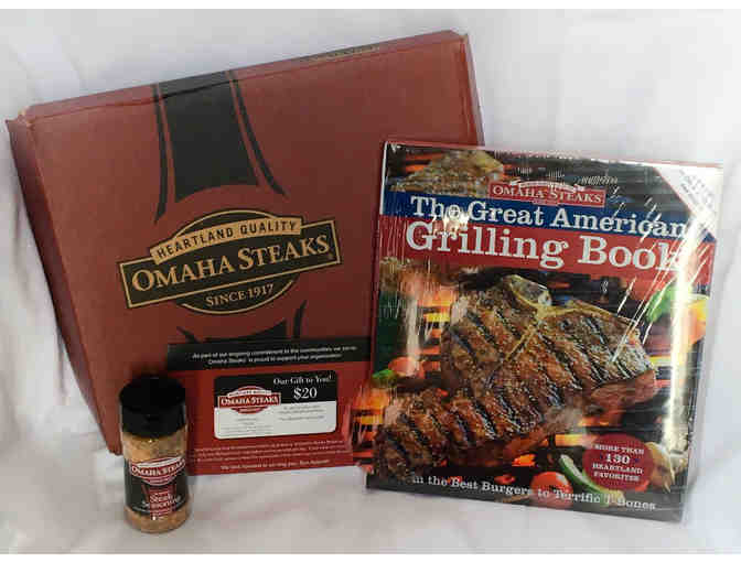 Omaha Steaks $20 gift certificate & 'Great American Grilling Cookbook' & Steak Seasoning