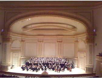 4 tickets to Carnegie hall performance of the St Cecilia Chorus and Orchestra