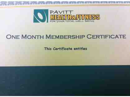 1 Month Membership to Pavitt Health & Fitness