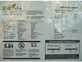 Go Green with a ZENN Electric Car!