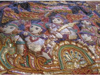 Amazing 6' x 9' Fabric Sculpture Wall Hanging