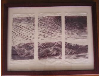 'Sandia View' Woodblock Print by Lezle Williams