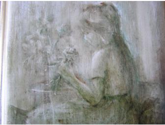 Painting 'Girl with Rose'