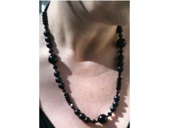 BLACK ONYX NECKLACE With EARRINGS