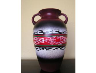 Sash Design Navajo Vase by Cecelia Yellowhorse