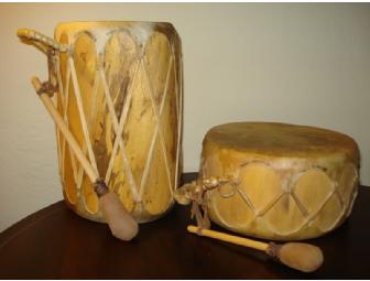 Taos Pueblo Signed Log Drums