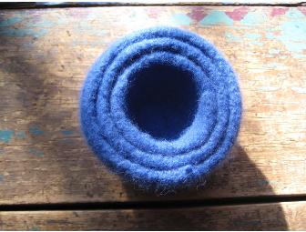3 felted wool bowls & beeswax wooly sheep ornament