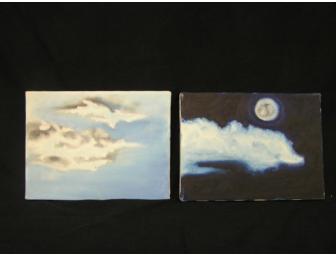 'Moon on Clouds' and 'Ocean on Clouds' by Greta Stockebrand