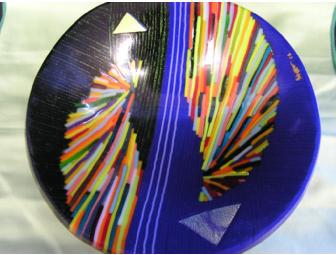 Kiln Fused Glass Bowl from Aurora Borealis Glassworks artist Jeffrey Schmitt