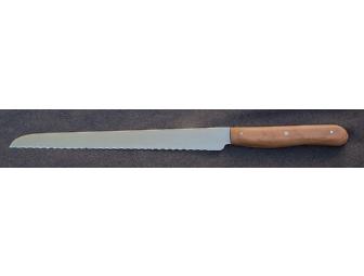 Hand milled New Mexican (Corrales) plum wood handled Bread knife