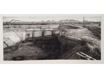 'Arguellas' etching by Brian Cobble