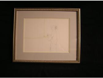 Untitled Drawing of A Woman by Rini Price, framed by El Mirador