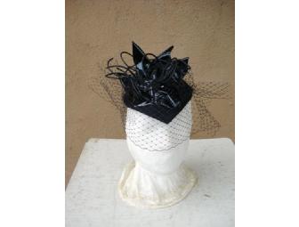 Veiled and Fierce Fascinator and lap dog collar by Taos artist, Katy George