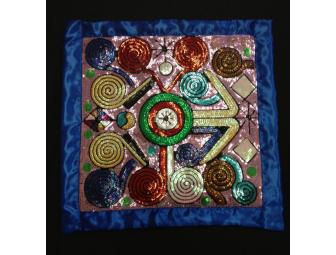 Vodou 'drapo' or flag by Mireille Delisme, International Folk Art Market Artist
