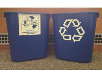 Lobo Recycling bins and a special VIP tour of UNM Recycling