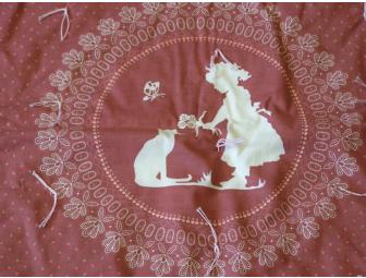 Handmade Quilt with Girl and Cat by Kepher Ceph