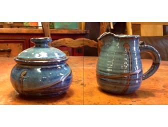 Sugar and Creamer set handmade by Dan Packard of Bruen Pottery for San Pasquale's Old Town