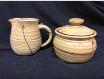 Sugar and Creamer set handmade by Dan Packard of Bruen Pottery for San Pasquale's Old Town
