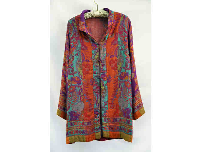 Multicolored Reversible Cotton Tunic /Jacket (Women's Medium)