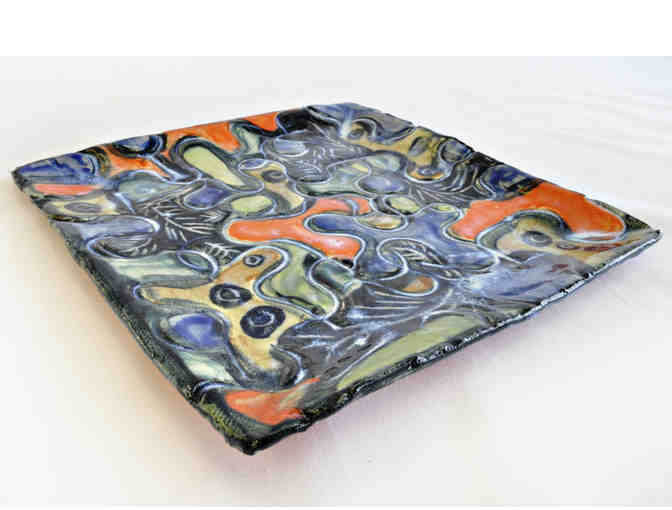 Matisse inspired Square Serving Plate by Claire Lissance