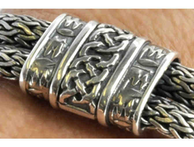Celtic Silver Bracelet made from 100% recycled metal, Created by Reflective Images, SF