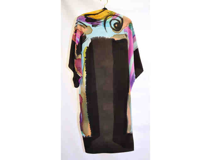 Handpainted Silk Kimono (size M/L) by Laura Quilligan of Improv Cloth in Taos