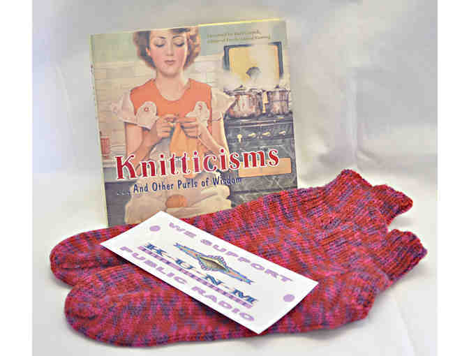 Pair of Hand Knit Socks made just for you by the KUNM Auction Coordinator