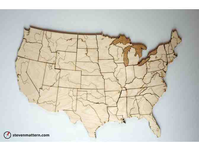 USA Rivers & Lakes Map Puzzle by Steven Mattern