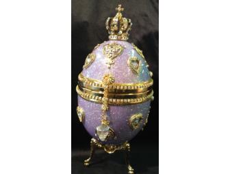 Faberge Style Emu Egg Music Box by Eggstra Special