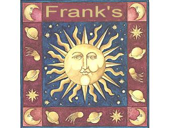 Gift Certificate: Frank's Restaurant & Francisco's- $20