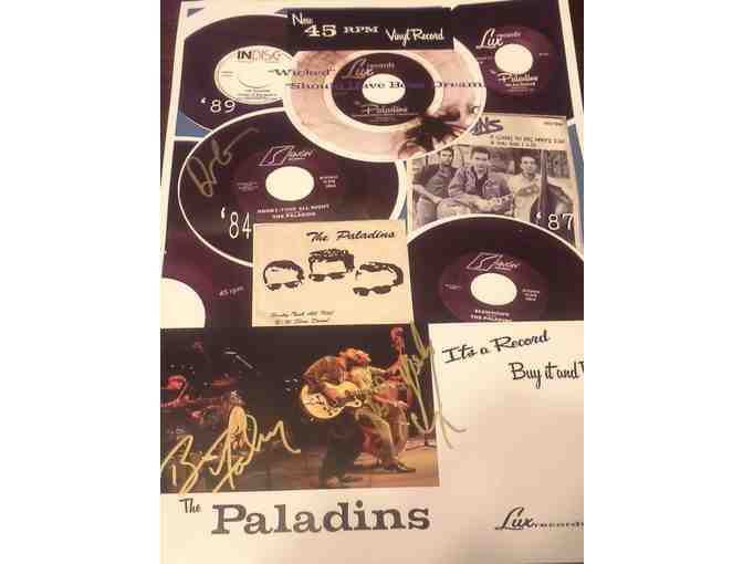 The Paladins 45 RPM Clear Vinyl Record & Poster'Wicked/Should Have Been Dreaming' signed