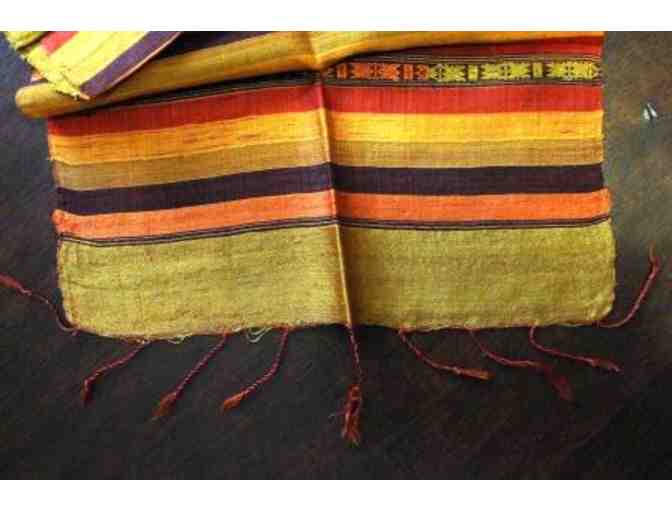100% Silk Scarf, Handwoven in Laos