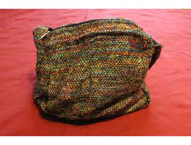 Recycled Silk Shoulder Bag, large size