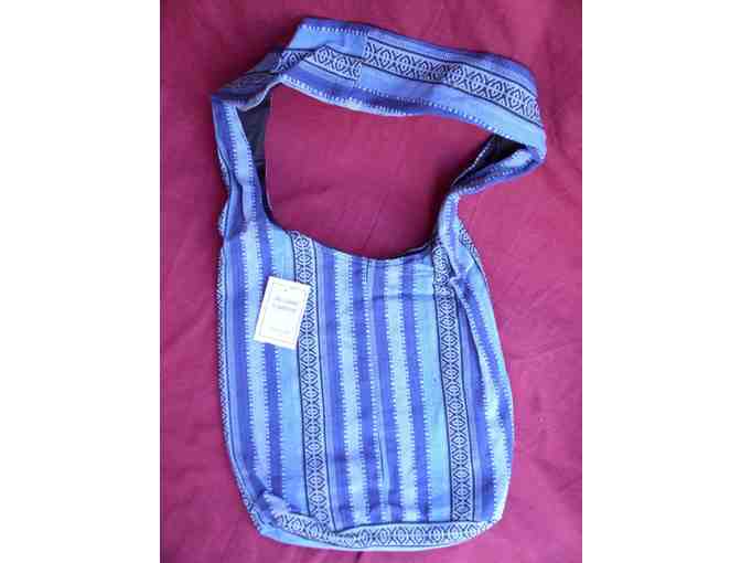 Cotton Shoulder Bag (blue)