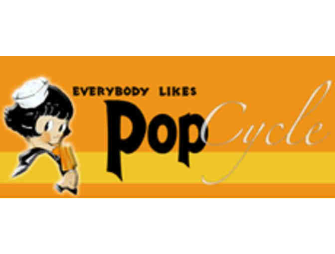 Pop-Cycle Gift Set with T-shirt, art poster, and $25 gift certificate