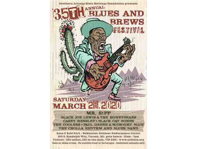 SABHF - Two (2) 2020 Blues Festival regular admission tickets for March 28, 2020 (#1) - Photo 1