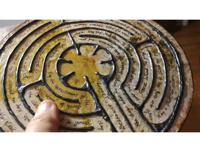Custom Designed Finger Labyrinth with Poem/Prayer
